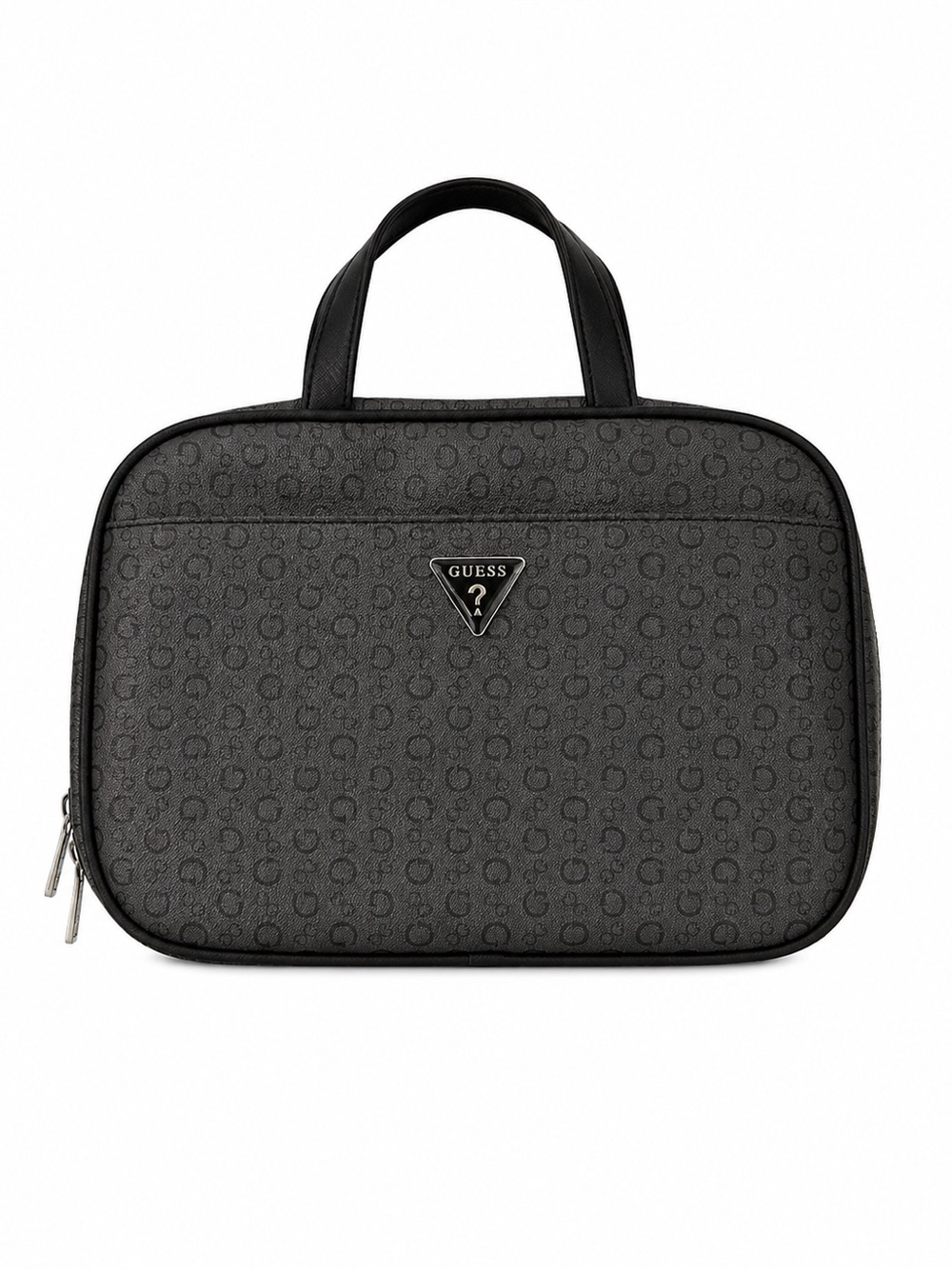 GUESS Black Monogram Toiletry Bag for Men